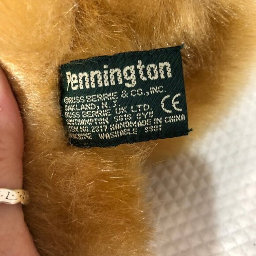 Russ Berrie "Pennington" Caramel Plush Teddy Bear - Picture 5 of 7